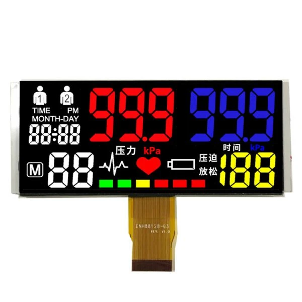 Özel BTN Segment LCD Baskı Rengi